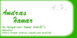 andras hamar business card